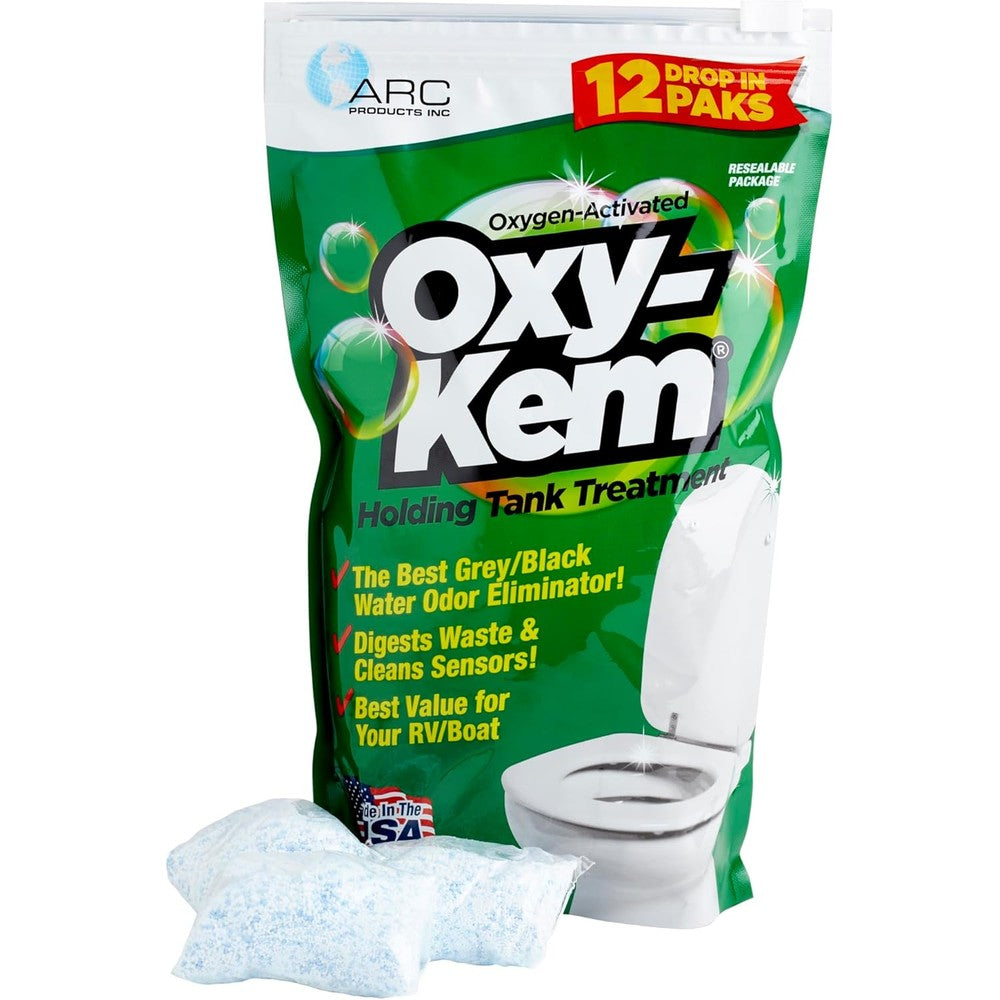 Oxy-Kem Holding Tank Treatment Pods front view showing 72 count packaging