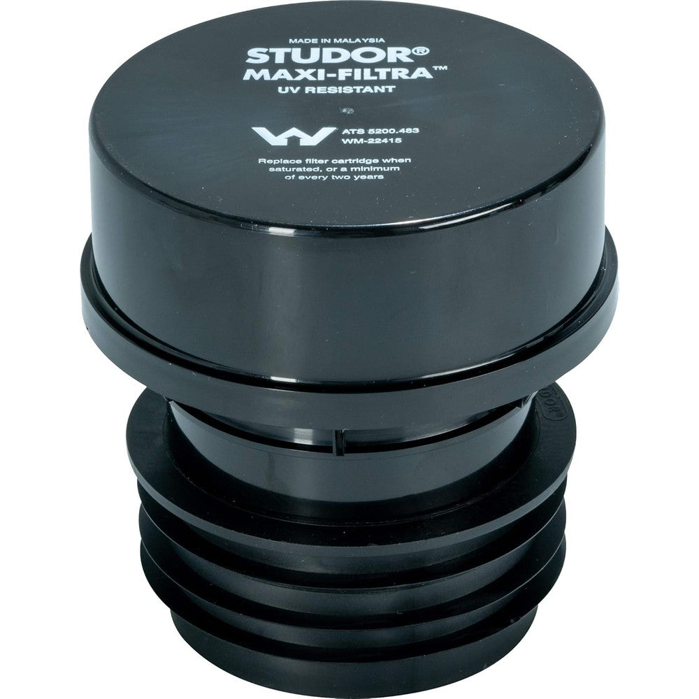 Studor Maxi-Filtra Septic Tank Drain Vent front view with carbon filter.