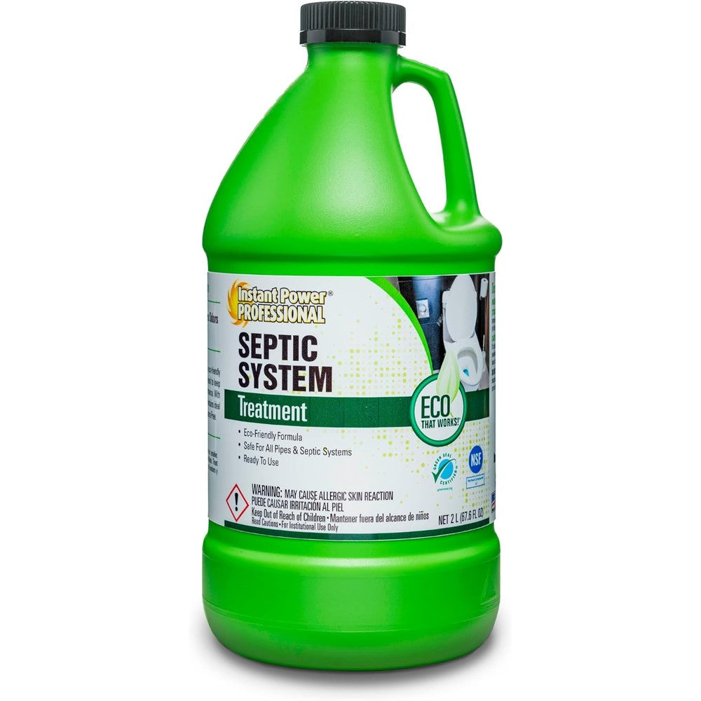 Instant Power Professional Septic System Treatment 67.6 fluid ounce bottle front view for septic tank maintenance.