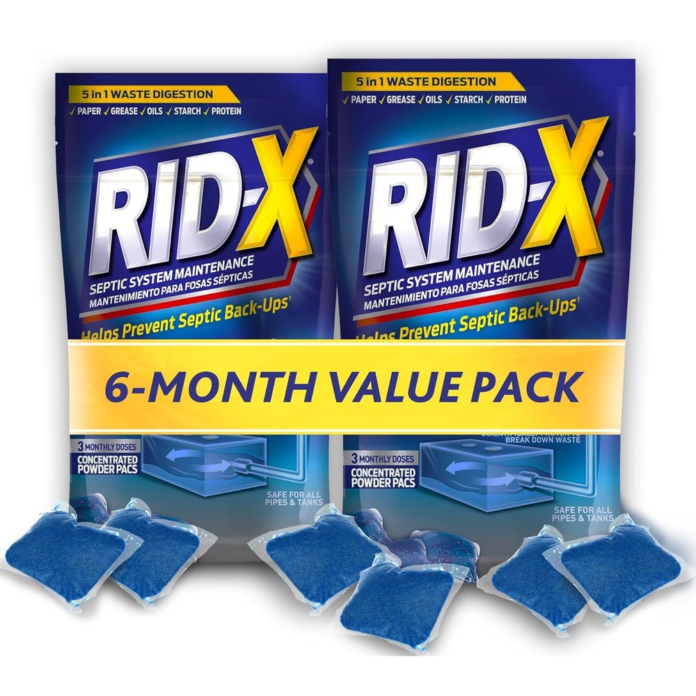 Rid-X Septic System Treatment dual action pacs front view
