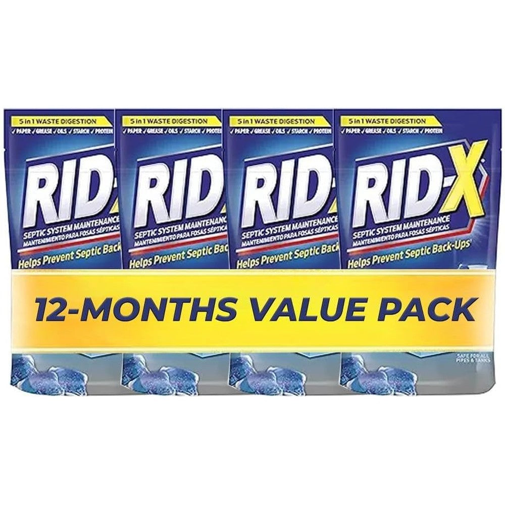 Rid-X Septic System Treatment 3-monthly supply pack front view