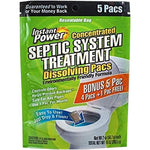 Instant Power Septic System Treatment Dissolving Pacs front view packaging.