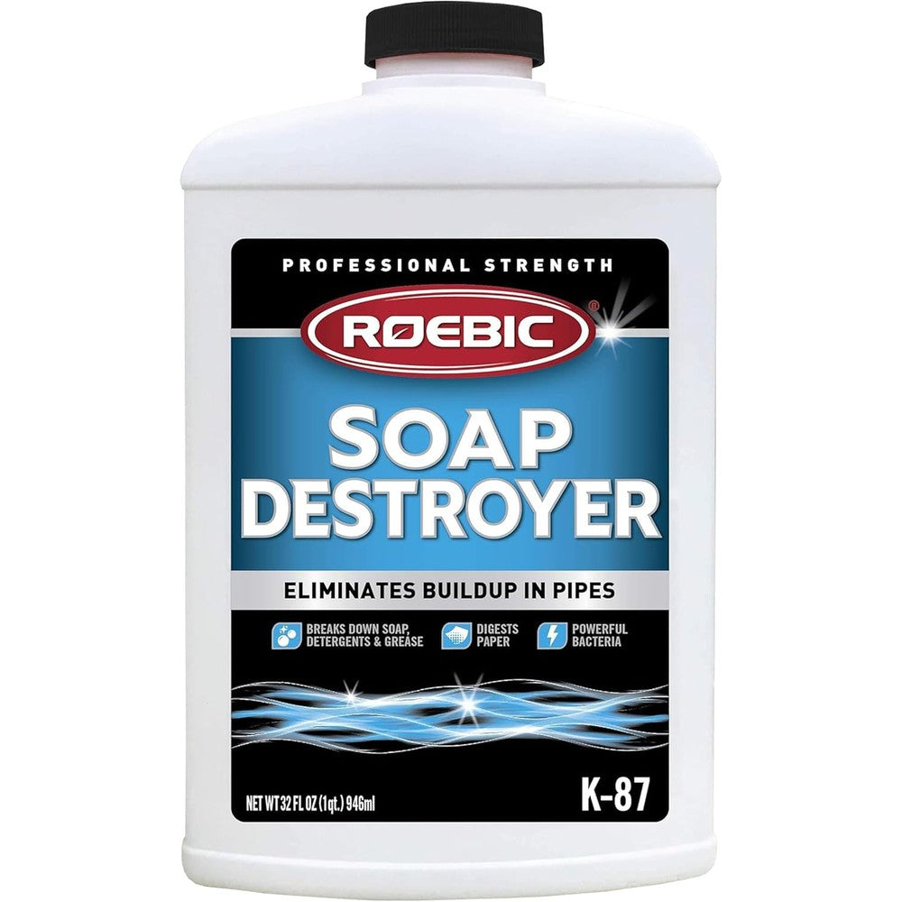 Roebic K-87-SD Soap Grease and Paper Digester front bottle view for septic maintenance.