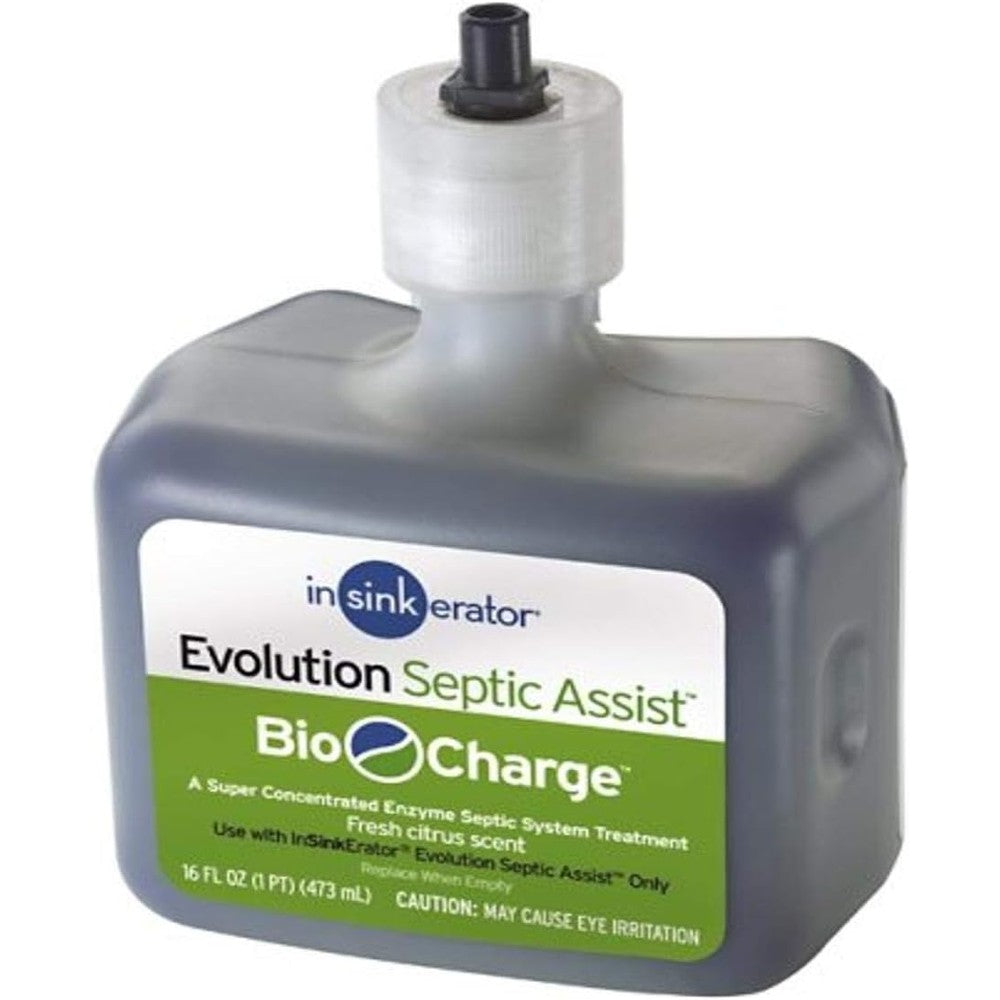 InSinkErator CG Evolution Septic Assist Bio Charge Replacement Cartridge front view for septic safe garbage disposal maintenance.