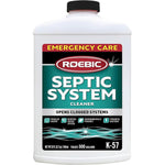 Roebic K-57-Q Septic System Cleaner front view of 32 ounce bottle for emergency drain care.