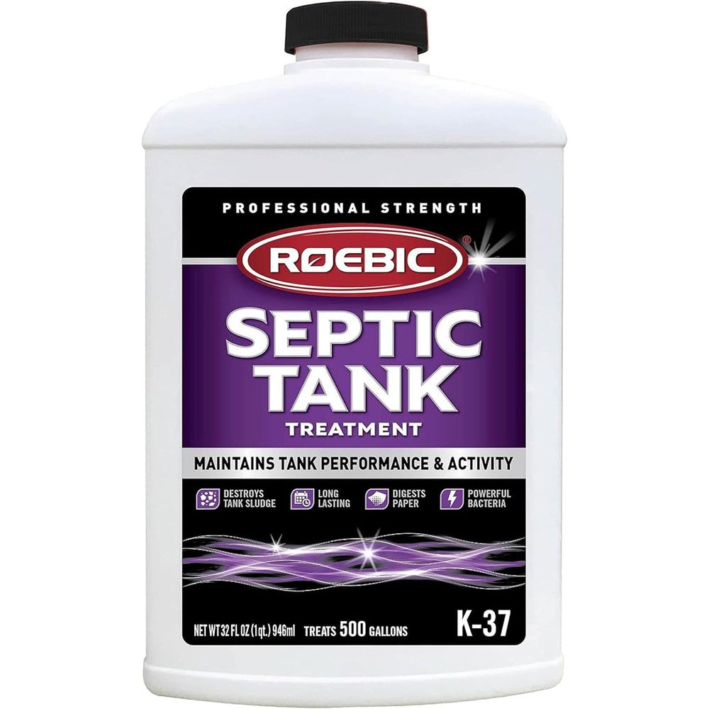 Roebic K-37 Septic Tank Treatment front view bottle for waste breakdown.
