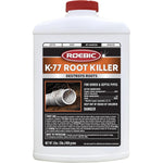 Roebic K-77 Granular Tree Root Killer 32 Ounce front view for sewer line maintenance.