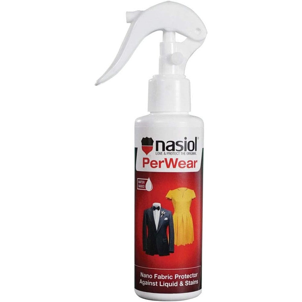 Nasiol PerWear Nano Fabric Protector Spray front view for water repellent clothing.