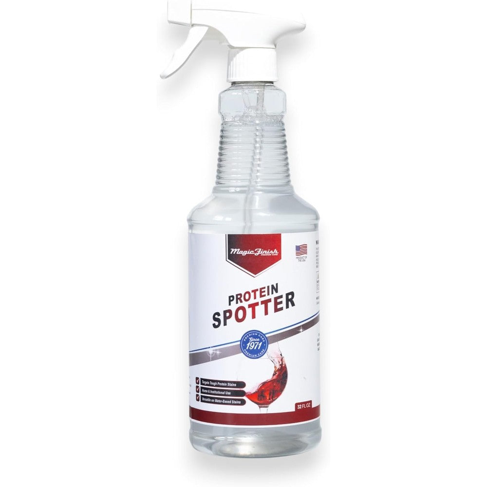 Magic Finish Protein Spotter 32 Ounce bottle front view professional stain remover