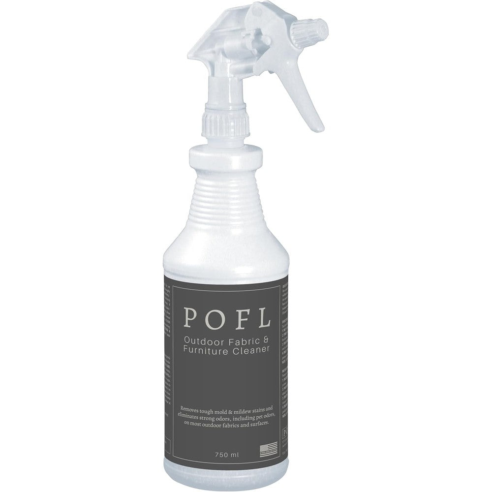 POFL Outdoor Fabric and Furniture Cleaner front view bottle for patio maintenance.