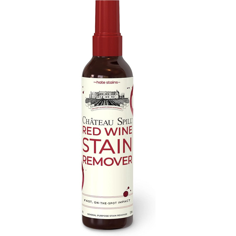 Chateau Spill Red Wine Stain Remover 4 Fluid Ounce bottle front view for laundry care.