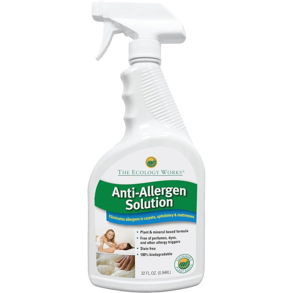 The Ecology Works Plant-Based Dog and Cat Allergy Spray 32 Ounce front view for pet dander removal.