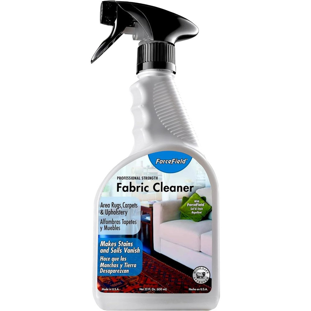 ForceField Fabric Cleaner Professional Strength front view bottle for upholstery cleaning