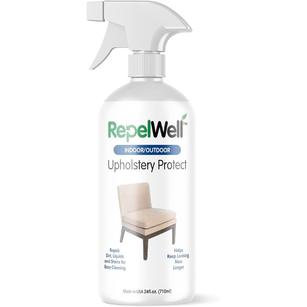 RepelWell Upholstery Protect 24 Ounce bottle front view for fabric protection.