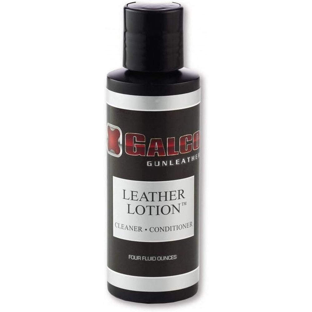 Galco Leather Cleaner and Conditioner 4 Fluid Ounce bottle front view for premium leather care.