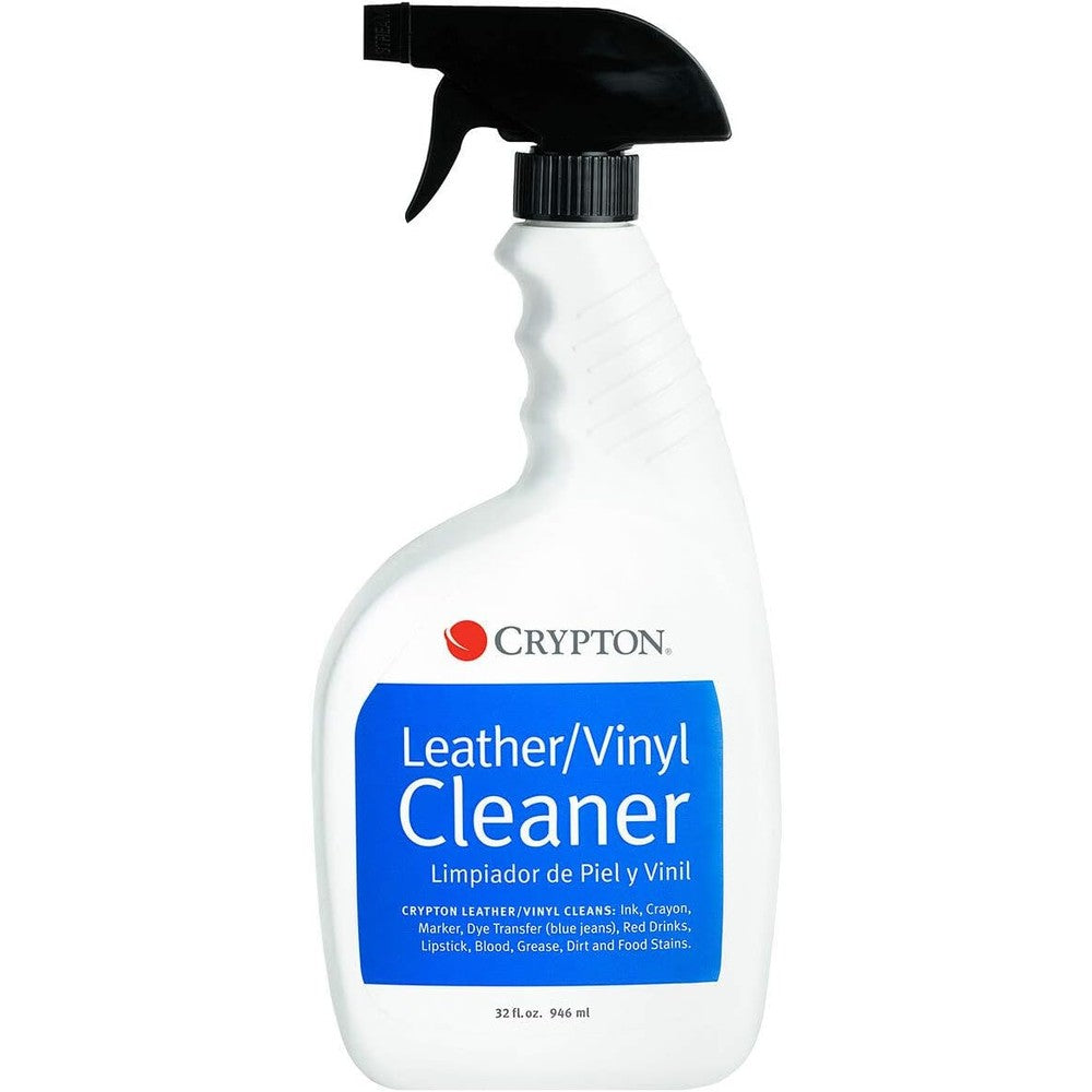 Crypton Leather and Vinyl Cleaner 32 Fluid Ounce bottle front view professional upholstery care