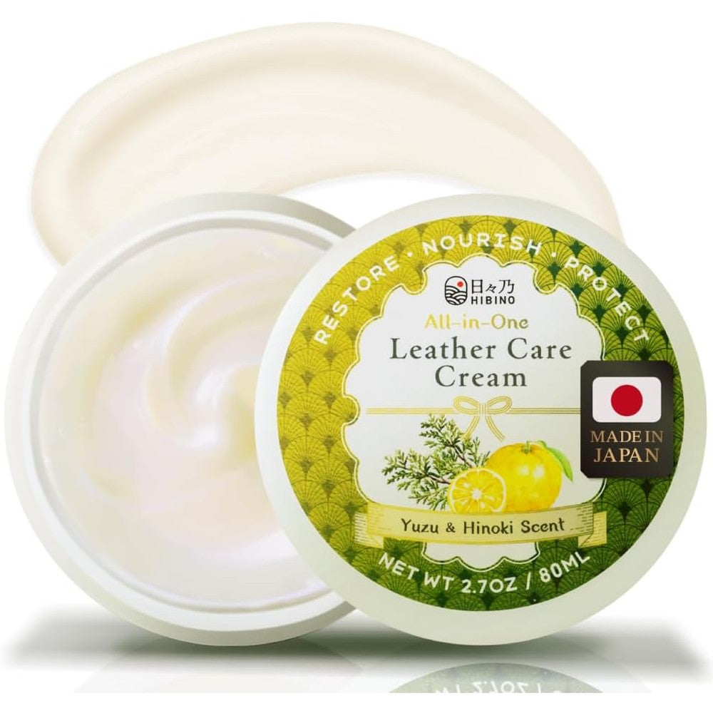 Hibino leather conditioner cream front view package