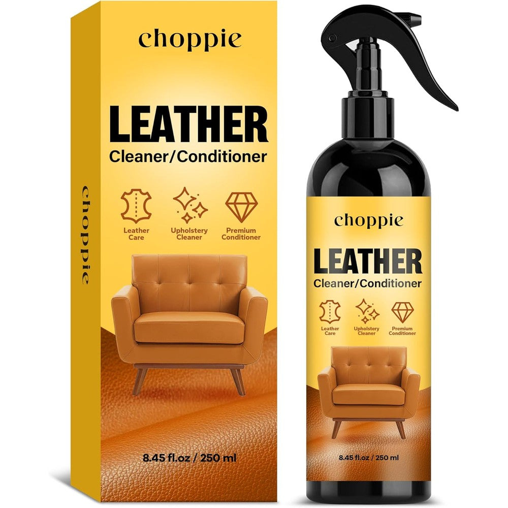 Choppie Leather Cleaner And Conditioner For Furniture And Car Interior Premium Leather Care Repair And Protection Eight Point Four Five Fluid Ounces - Image 1