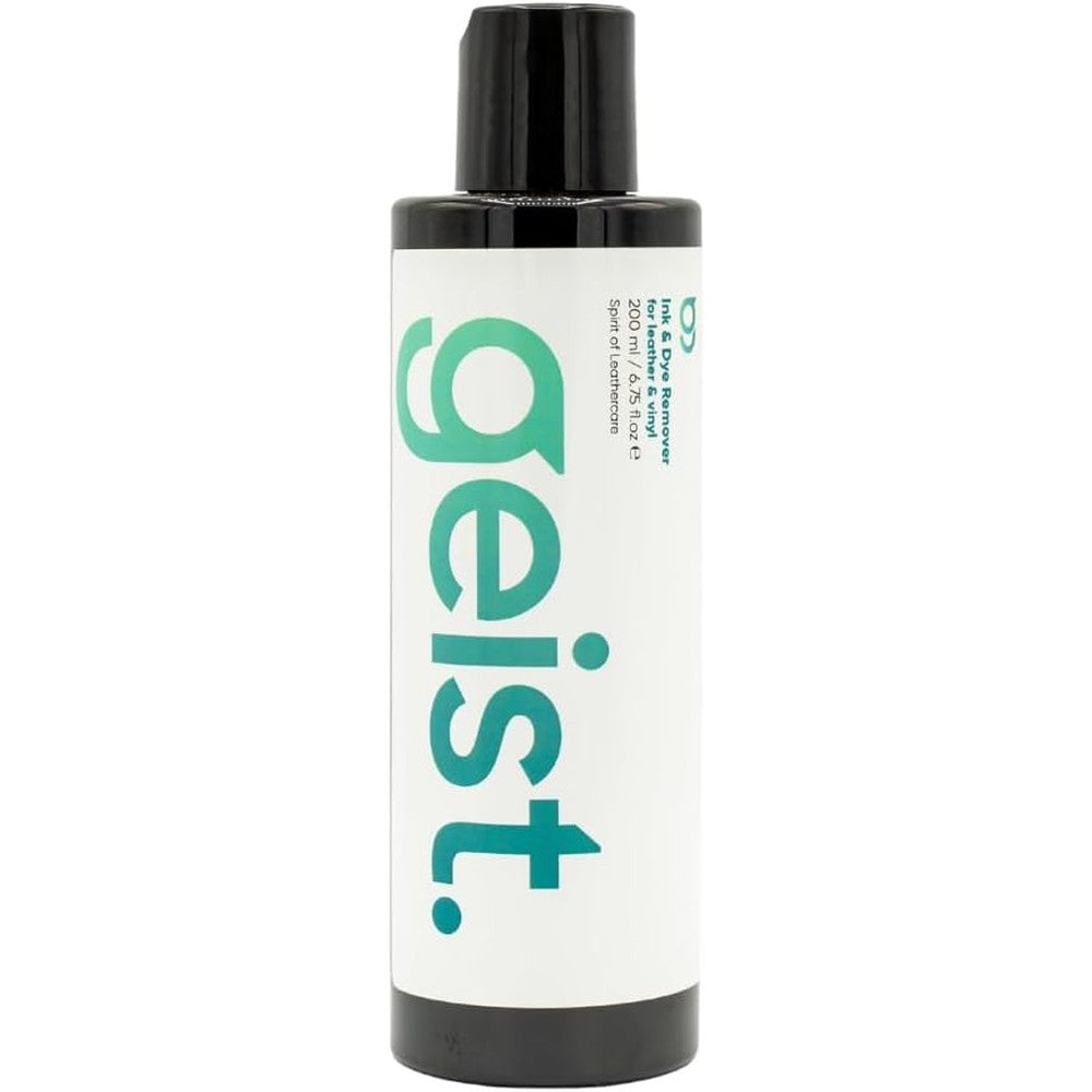 Geist Ink and Dye Remover 200ml front view for leather stain removal.
