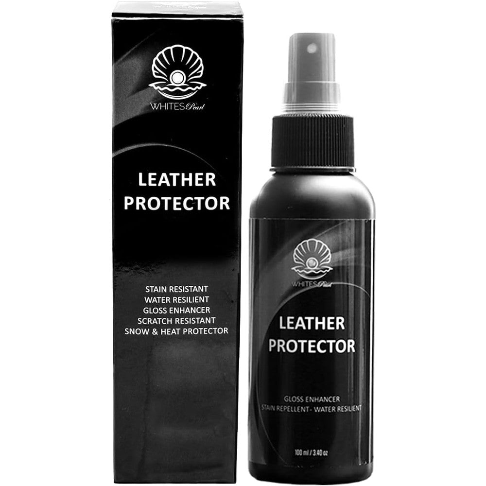 Whites Pearl Premium Leather Protector Spray 3.40 Ounce front view bottle for handbag care