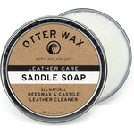 Otter Wax Saddle Soap 5 ounce tin front view all natural leather cleaner