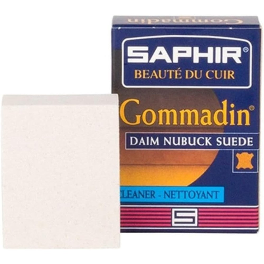Saphir Gommadin Nubuck Suede Eraser Block front view for leather cleaning