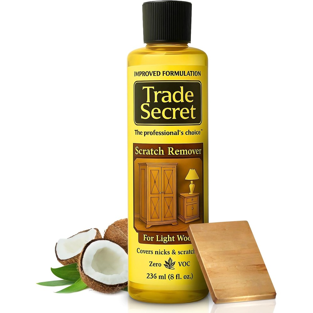 Trade Secret Light Wood Scratch Concealer 8 ounce front view furniture restorer