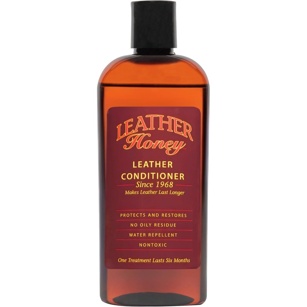 Leather Honey leather conditioner bottle front view