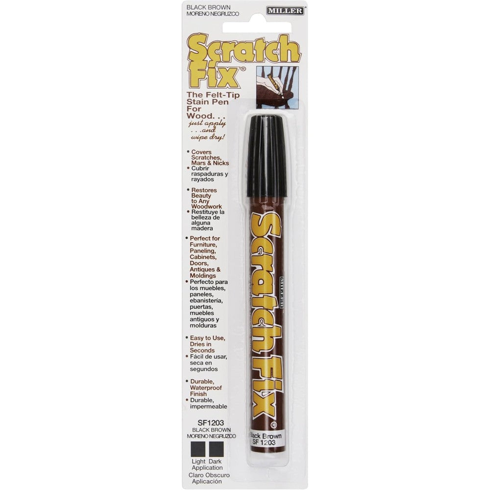 Miller SF1203 Wood Stain Scratch Fix Pen front view for furniture repair