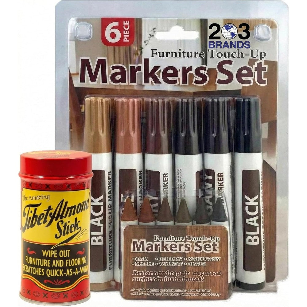 Kaxue wood surface scratch and stain remover kit front view highlighting the original tibet almond stick