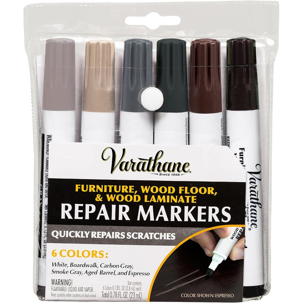 Varathane Wood Stain Repair Marker Kit front view for furniture scratch repair.
