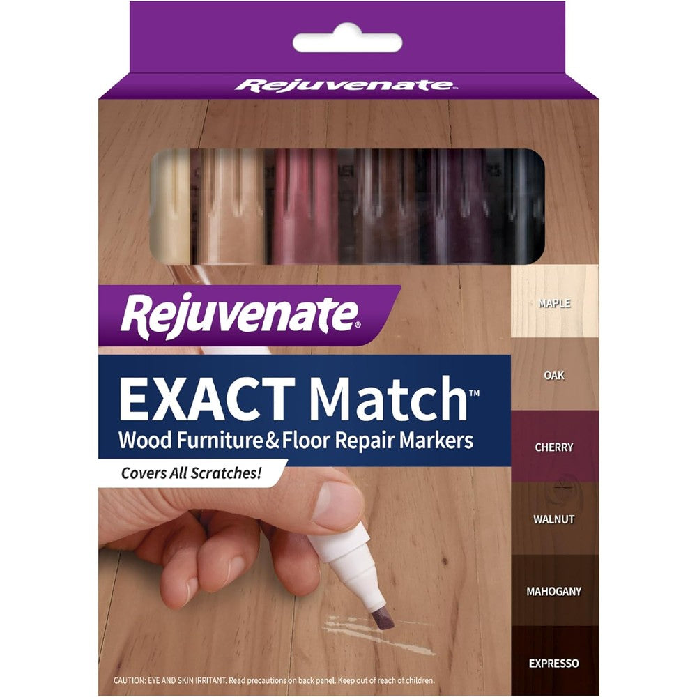 Rejuvenate Wood Furniture and Floor Repair Markers front view 6 count pack