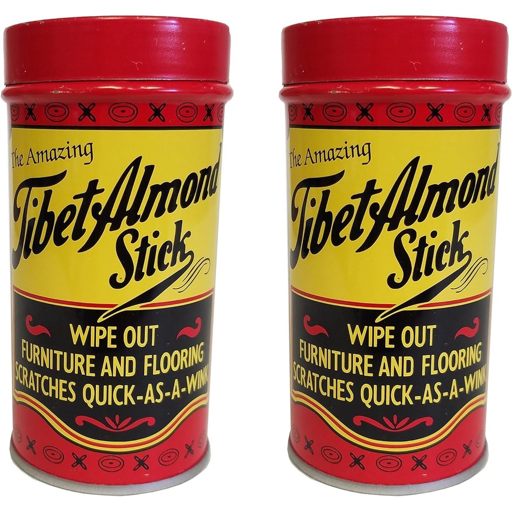 Tibet Almond Stick Wood Scratch Remover front view in protective tin