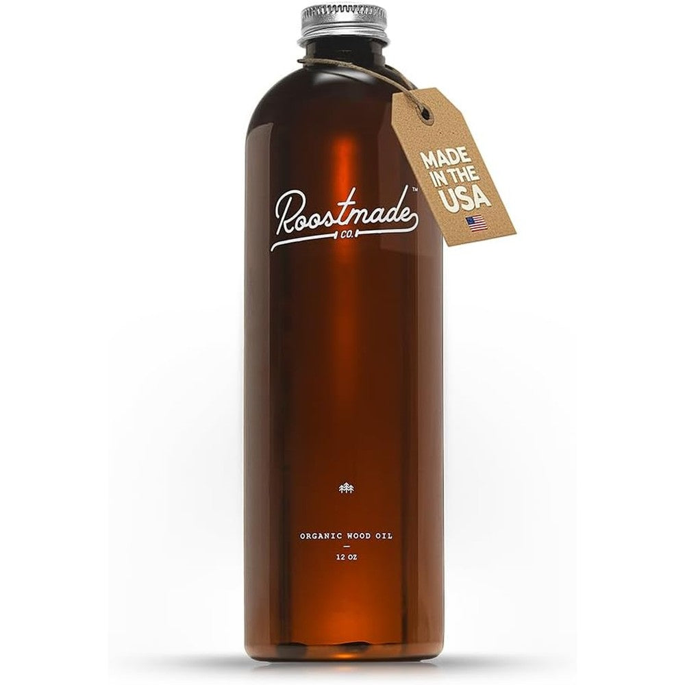 Roostmade organic cutting board oil 12 fluid ounces bottle front view