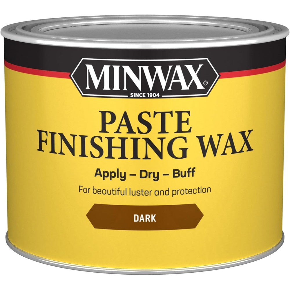Minwax Special Dark Paste Finishing Wax front view for wood protection.