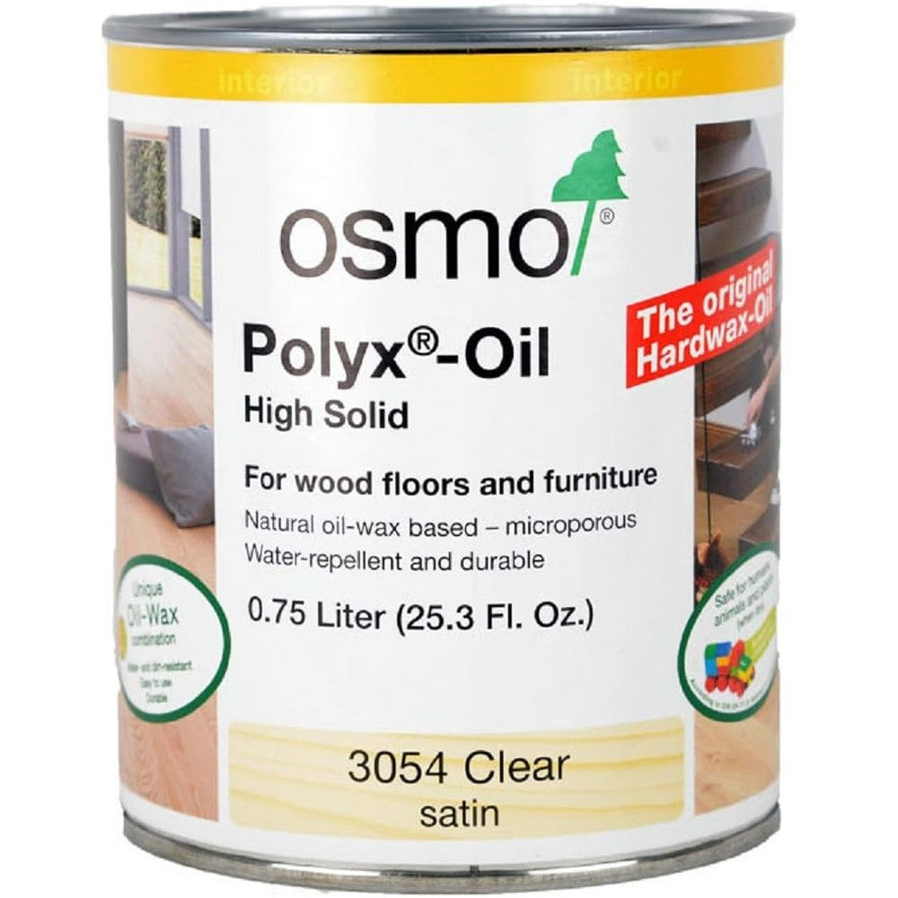 Osmo Polyx Hard Wax Oil 0.75 Liter can front view for wood finishing