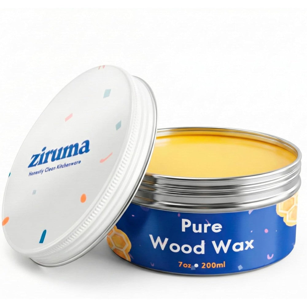 Ziruma Non-Toxic Wood Wax 7 ounce tin front view