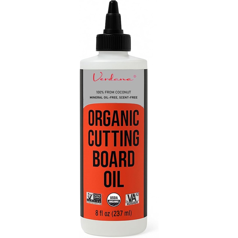 Verdana Organic Cutting Board Oil bottle front view