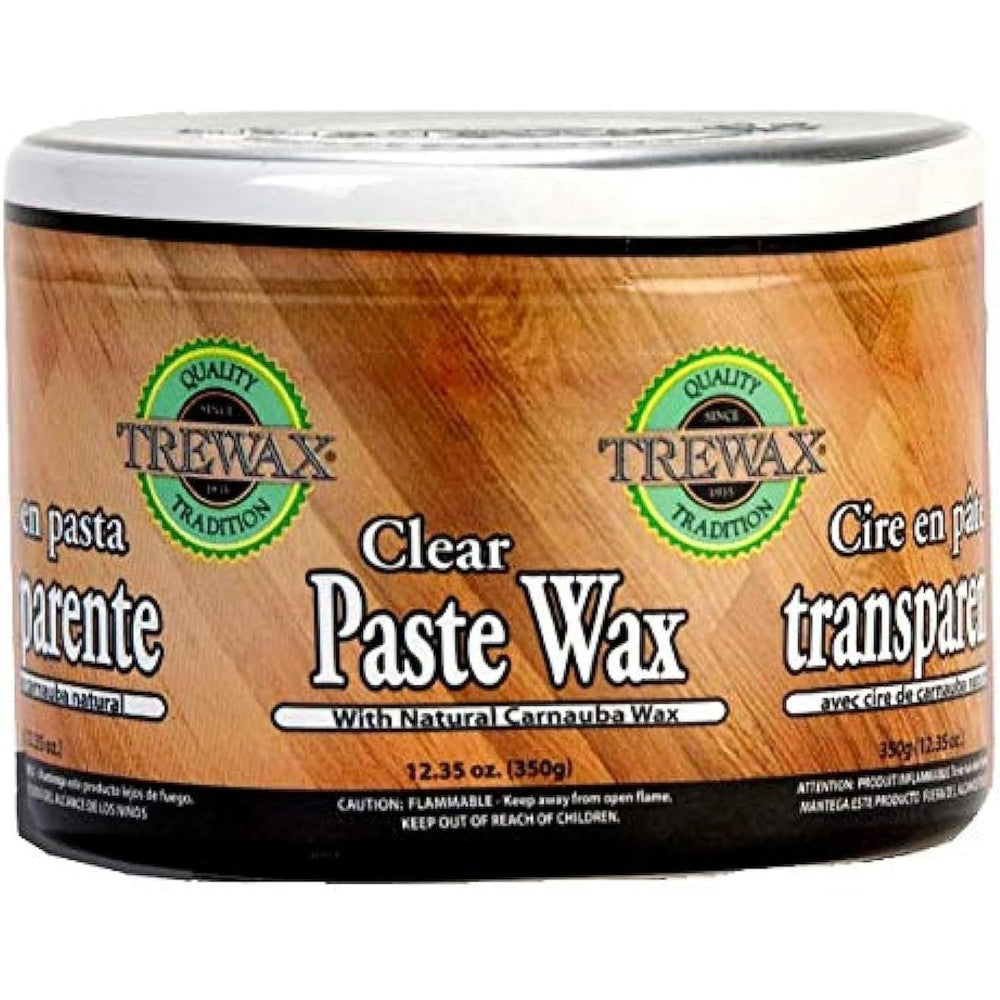 Trewax Paste Wax with Carnauba Wax 12.35 Ounce clear container front view