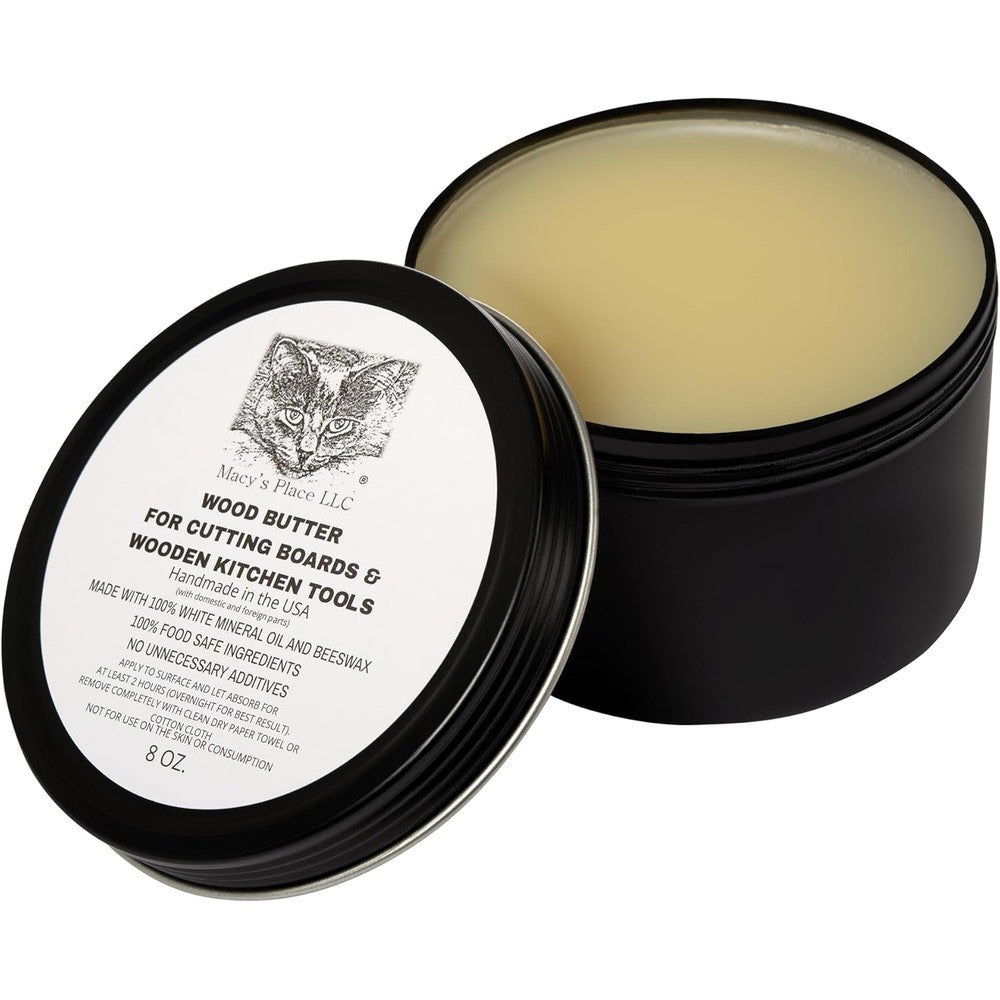 Macy's Place Wood Butter cutting board wax 8 fluid ounce front view