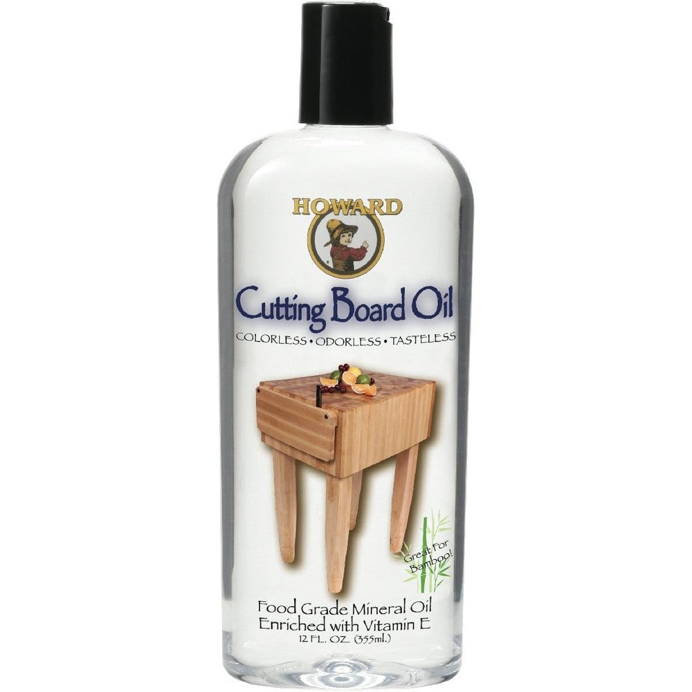 Howard Products food grade mineral oil 12 fluid ounces front view