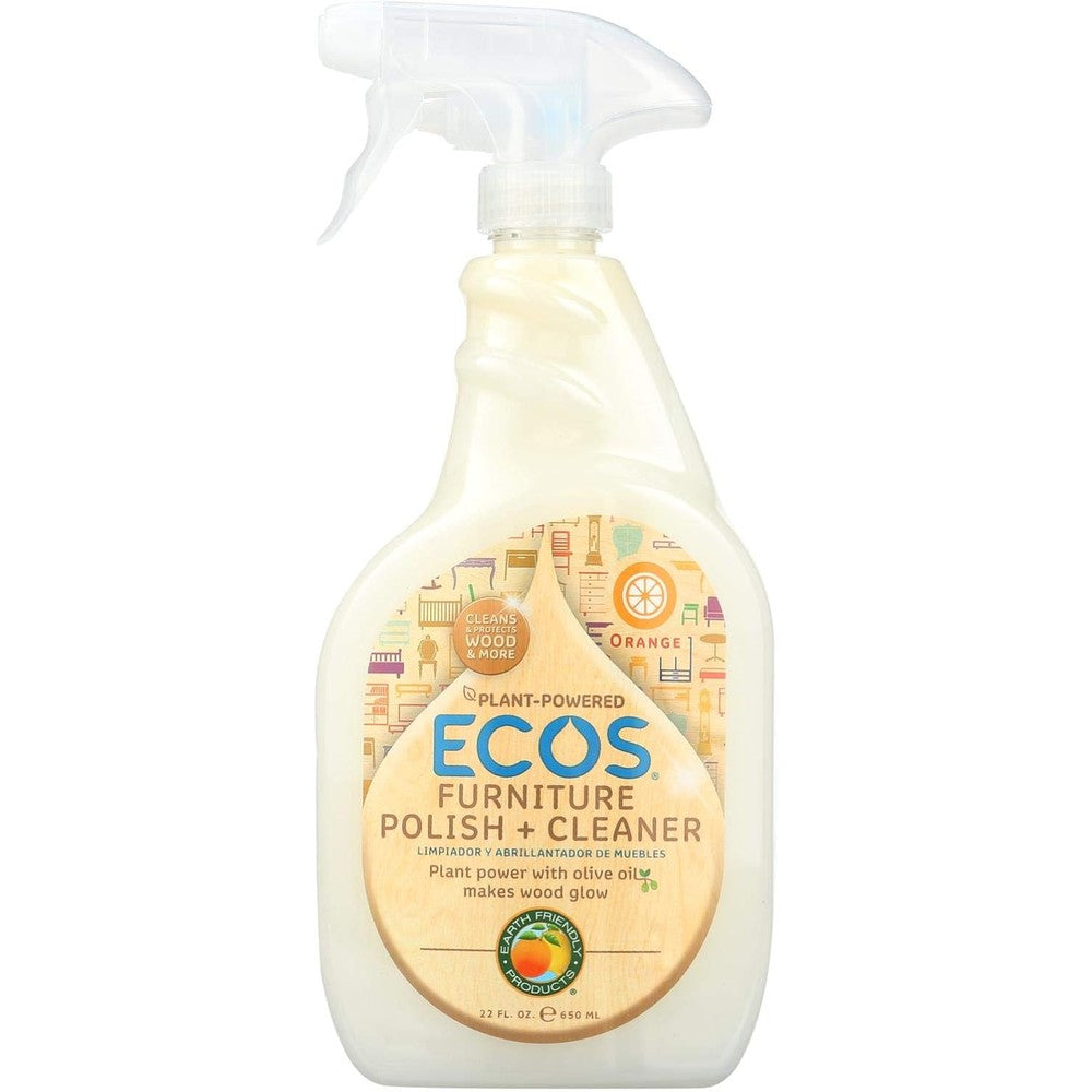 Earth Friendly Products ECOS Furniture Polish Spray Front View For Authentic USA Imports