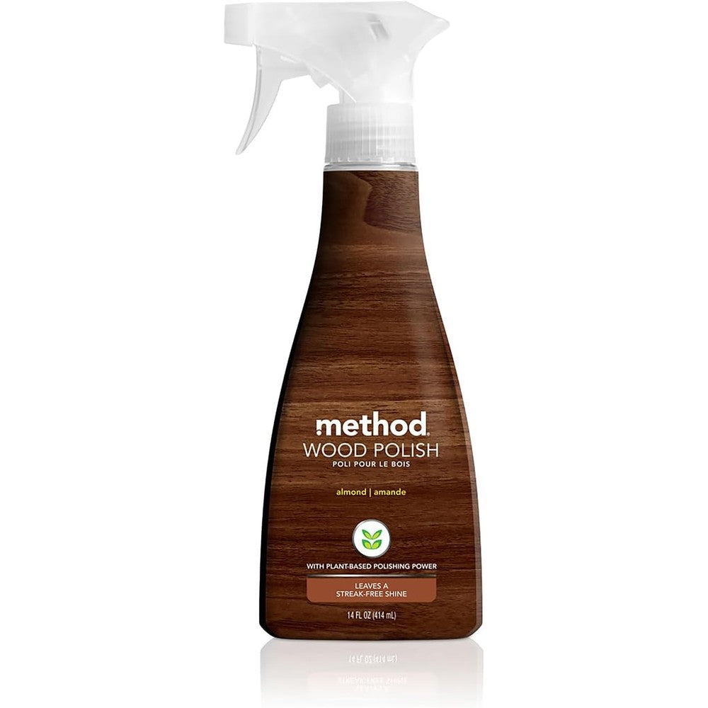 Method Wood Polish Almond scent bottle front view