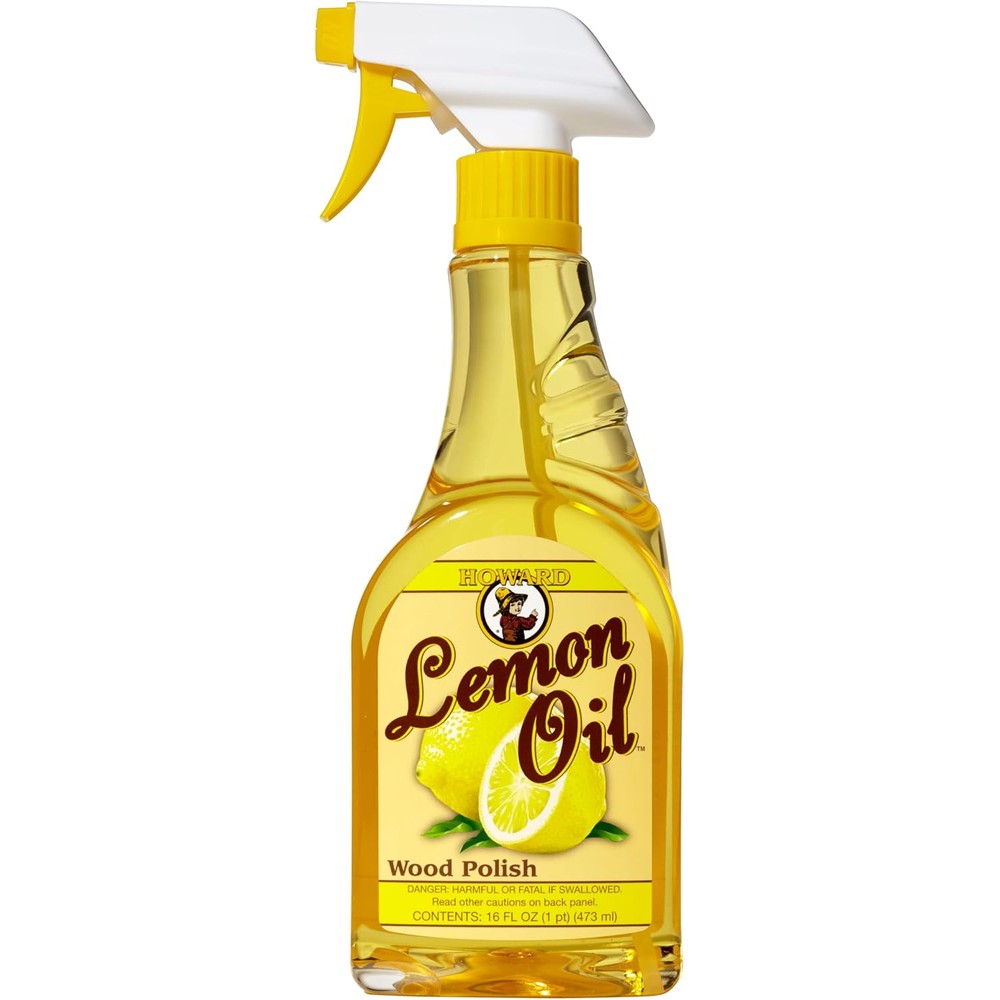 Howard Products Lemon Oil Furniture Polish front view authentic wood cleaner