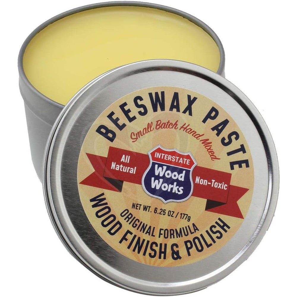 Interstate Woodworks Beeswax Paste Wood Finish And Polish Cutting Board Sealer 6.25 Ounce - Image 1