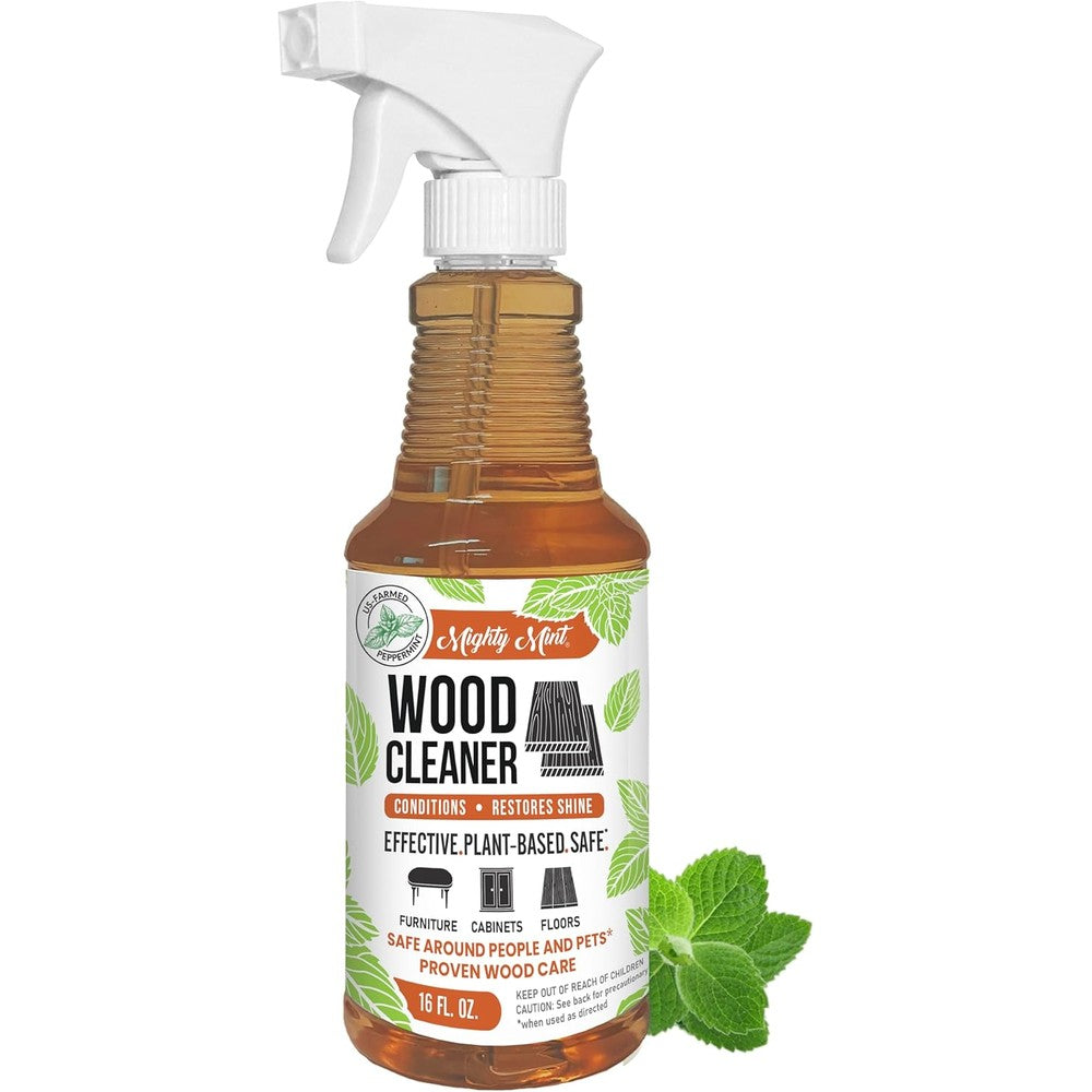 Mighty Mint Wood Cleaner and Conditioner Spray front view 16 fluid ounces