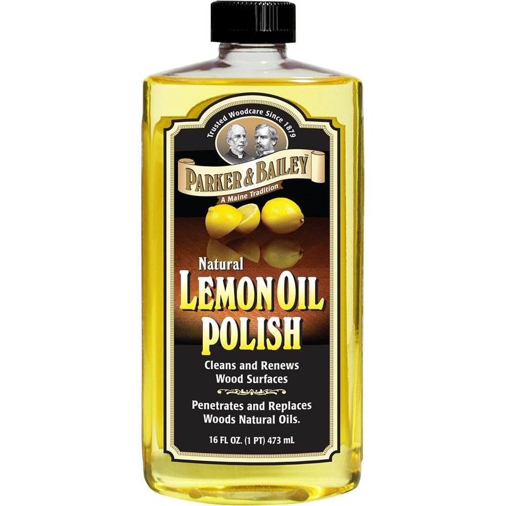Parker And Bailey Natural Lemon Oil Polish 16 Fluid Ounce bottle front view