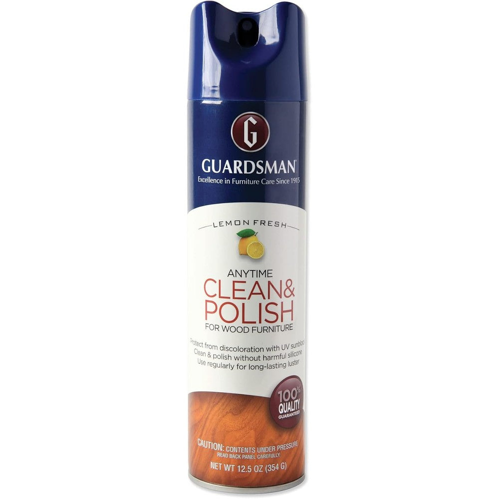 Guardsman Anytime Clean and Polish Lemon Fresh aerosol can front view