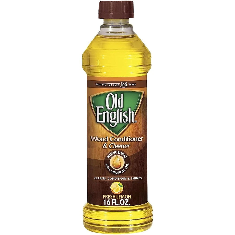 Old English Lemon Oil 16 Fluid Ounce bottle front view