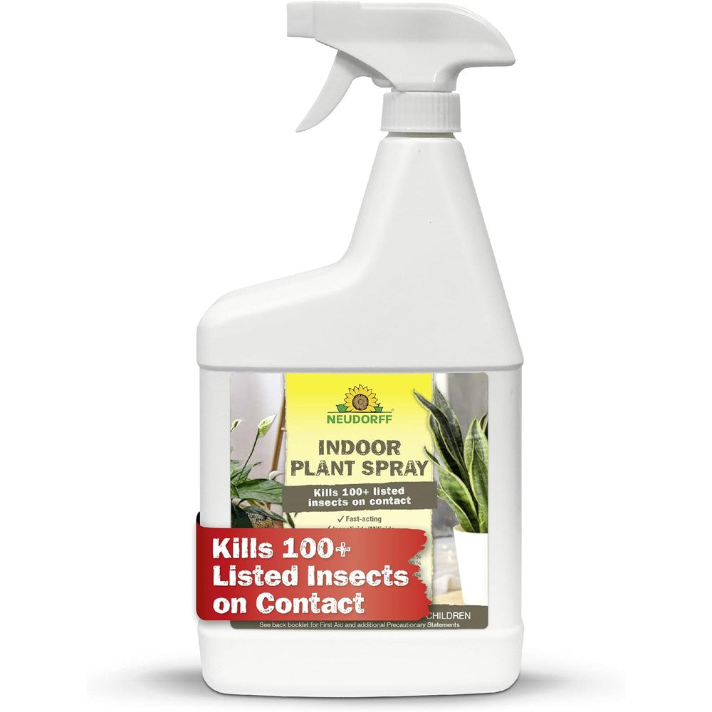 Neudorff Indoor Plant Spray 32 Ounce front view organic insecticide for house plants